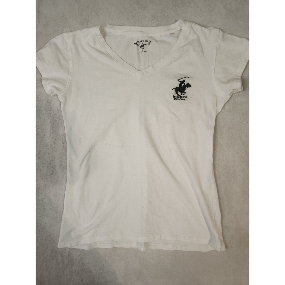 white V-neck short-sleeve T-shirt from Beverly Hills Polo Club